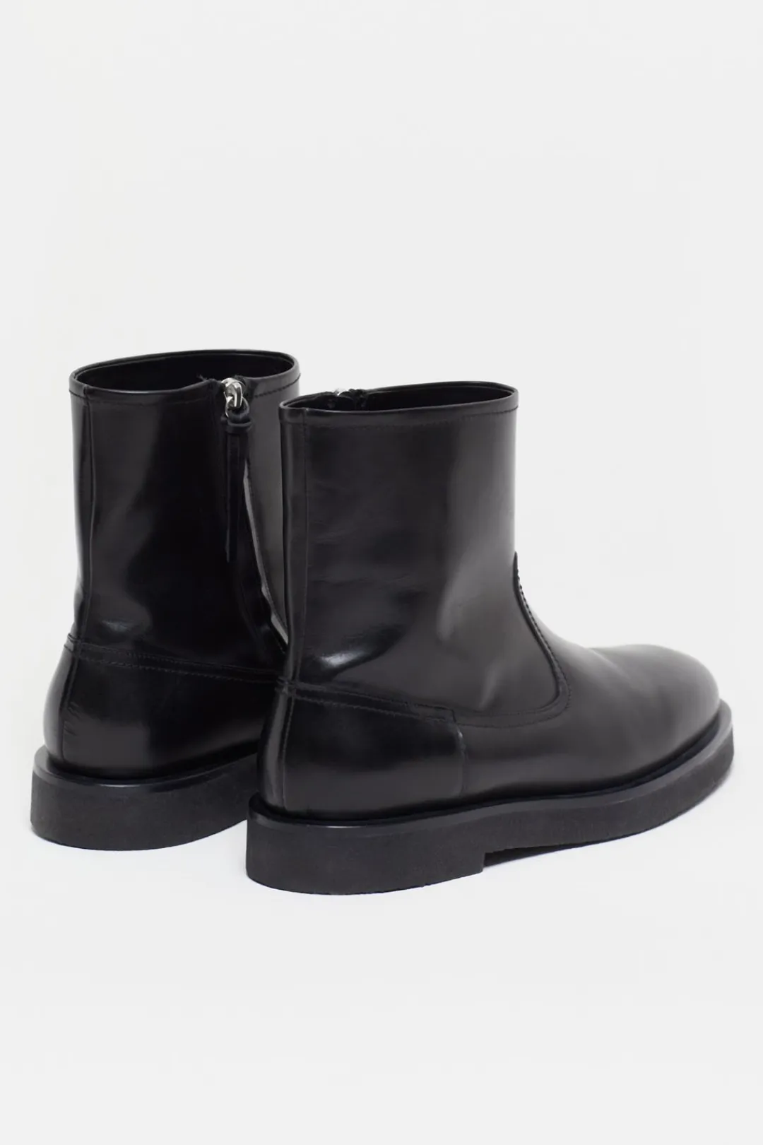 Closed Leather boots Black Clearance