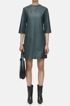 Closed Leather dress Pini green Best