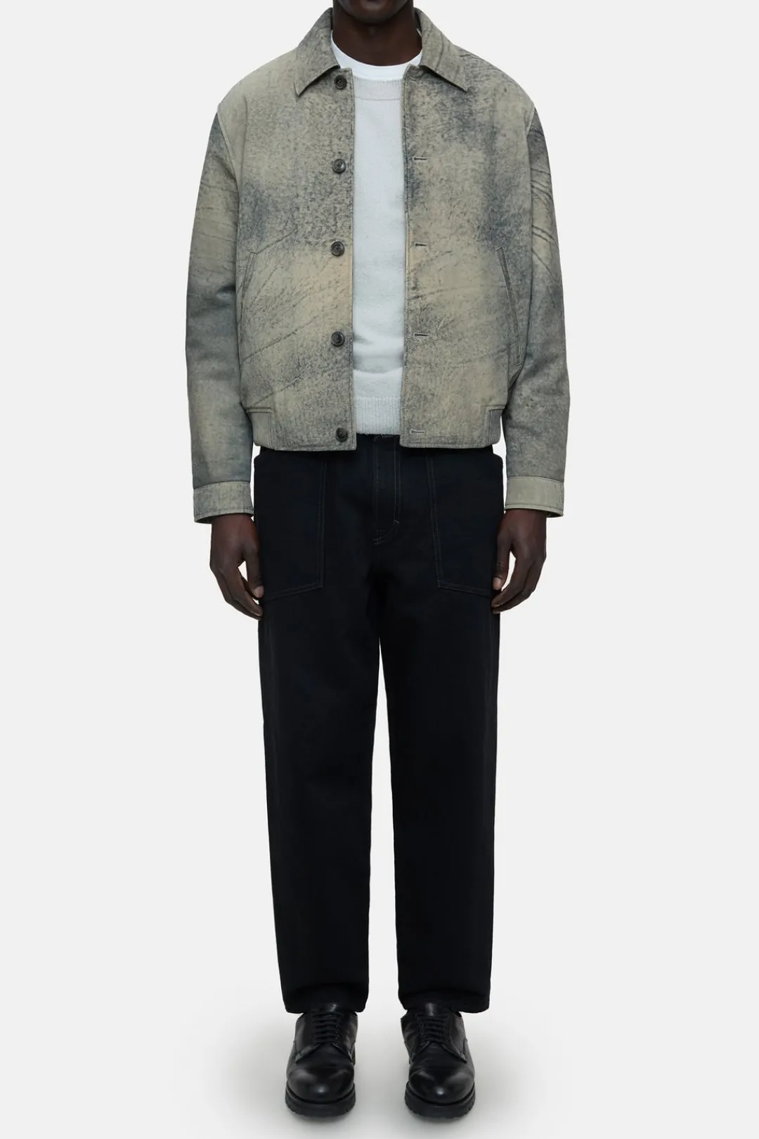 Closed Leather jacket Smokey blue Sale