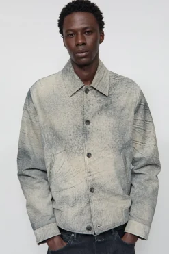 Closed Leather jacket Smokey blue Sale