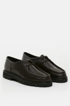 Closed Leather lace-ups cioccolato New