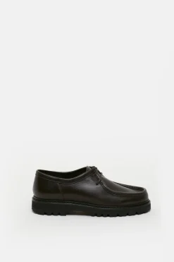 Closed Leather lace-ups cioccolato New