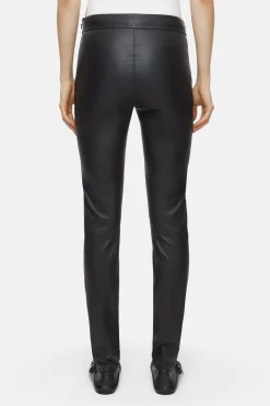 Closed Leather Leggings Black Outlet