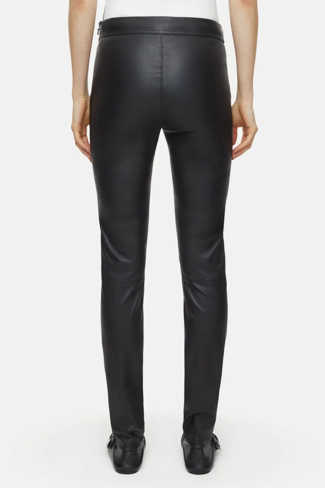 Closed Leather Leggings Black Outlet