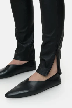 Closed Leather Leggings Black Outlet