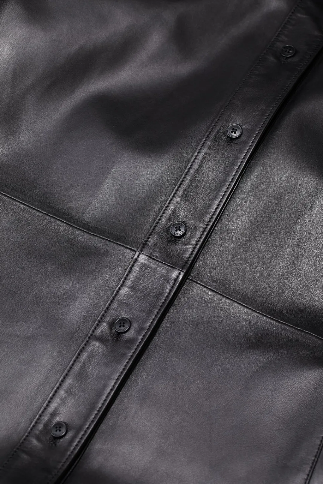 Closed Leather overshirt Black Outlet