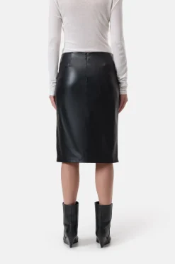 Closed Leather pencil skirt Black Discount