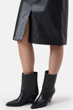 Closed Leather pencil skirt Black Discount