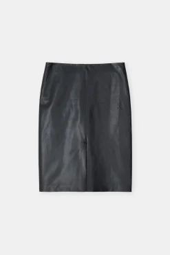 Closed Leather pencil skirt Black Discount