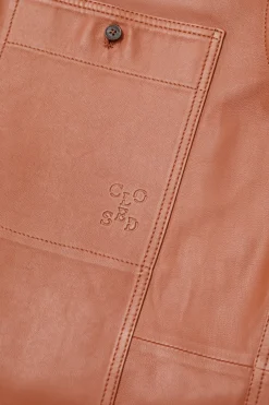 Closed Leather shirt Ferro brown Online