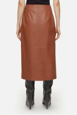 Closed Leather skirt Ferro brown Discount