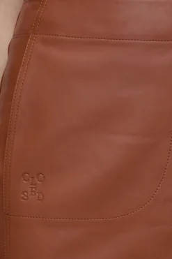 Closed Leather skirt Ferro brown Discount