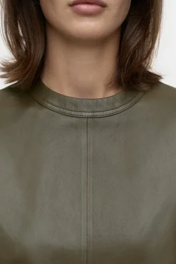 Closed Leather T-shirt Ver green Best
