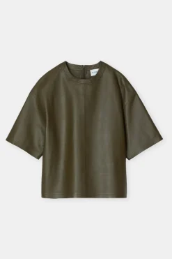 Closed Leather T-shirt Ver green Best