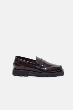 Closed Loafers Dark raisin red Outlet