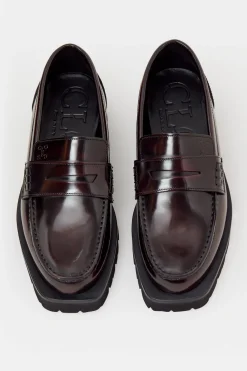 Closed Loafers Dark raisin red Outlet