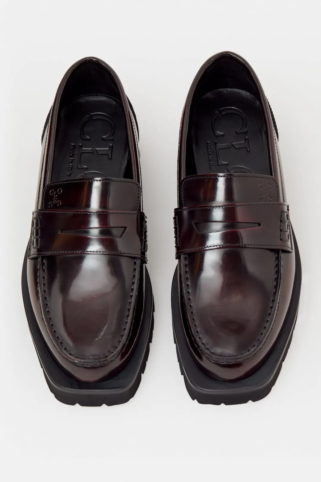 Closed Loafers Dark raisin red Outlet