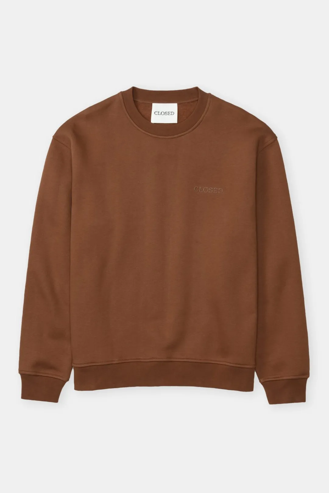 Closed Logo Crew Neck Chestnut Hot
