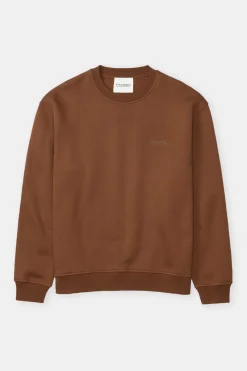 Closed Logo Crew Neck Chestnut Hot