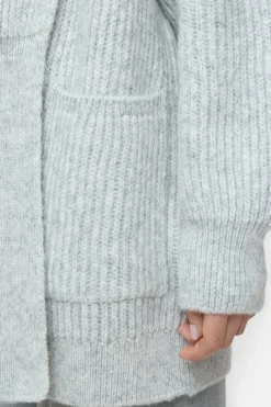 Closed Long cardigan Light grey melange Clearance