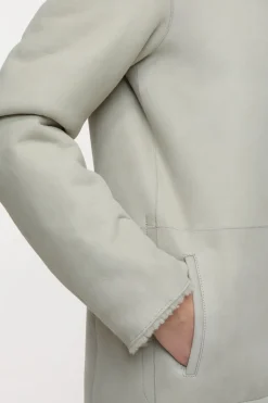 Closed Long lambskin coat Shortbread beige Sale