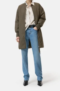 Closed Long quilted jacket Golden moss