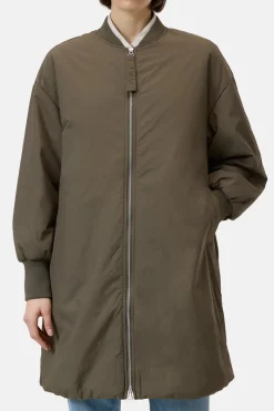 Closed Long quilted jacket Golden moss