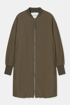 Closed Long quilted jacket Golden moss