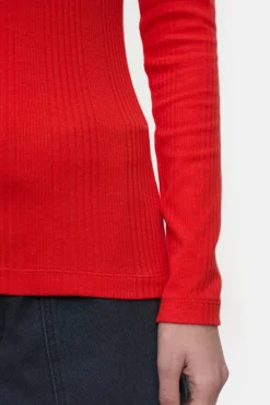 Closed Long sleeve shirt Chili pepper red Outlet