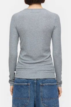 Closed Longsleeve in cashmere blend Light grey melange Sale