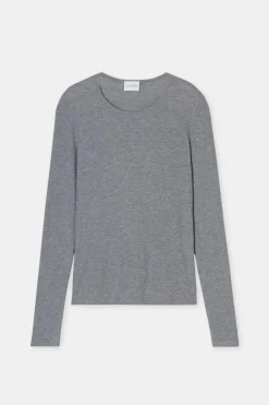 Closed Longsleeve in cashmere blend Light grey melange Sale