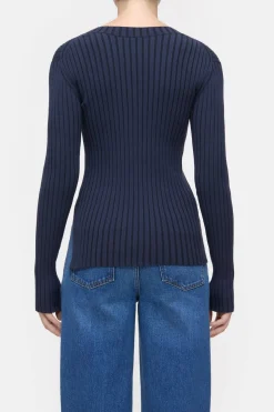 Closed Long-sleeved knit shirt Dark night Sale