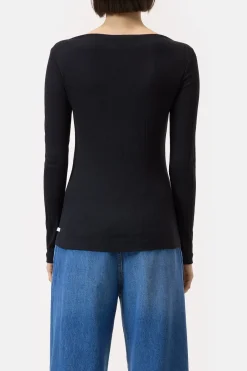 Closed Long-sleeved shirt in a modal blend Black Discount