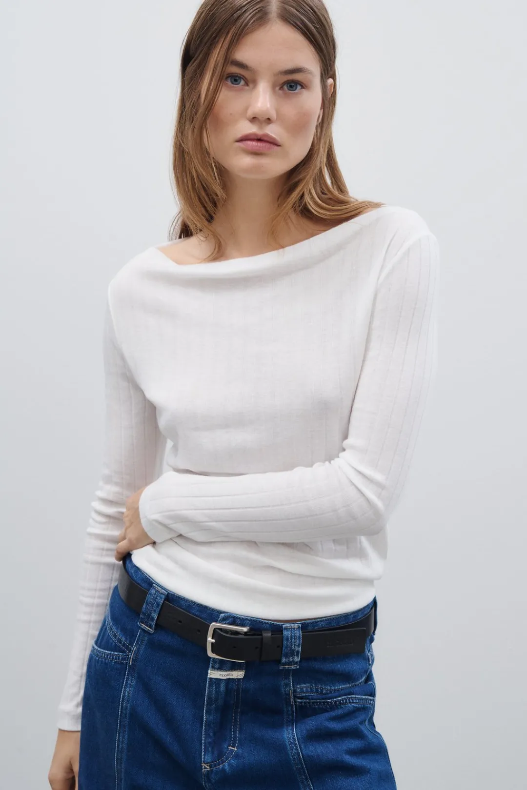 Closed Long-sleeved shirt in a modal blend Ivory New