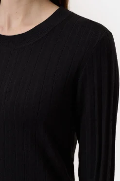 Closed Long-sleeved shirt in a wool-silk blend Black Best