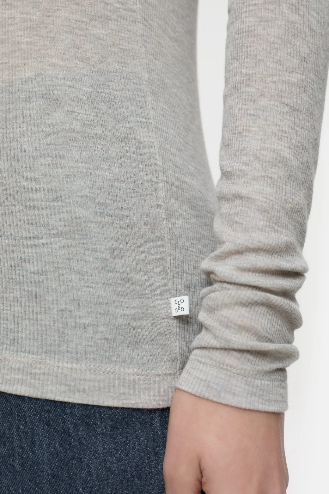 Closed Long-sleeved shirt in cashmere blend Pearl beige