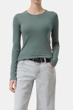 Closed Long-sleeved shirt in cotton blend Faded green Clearance