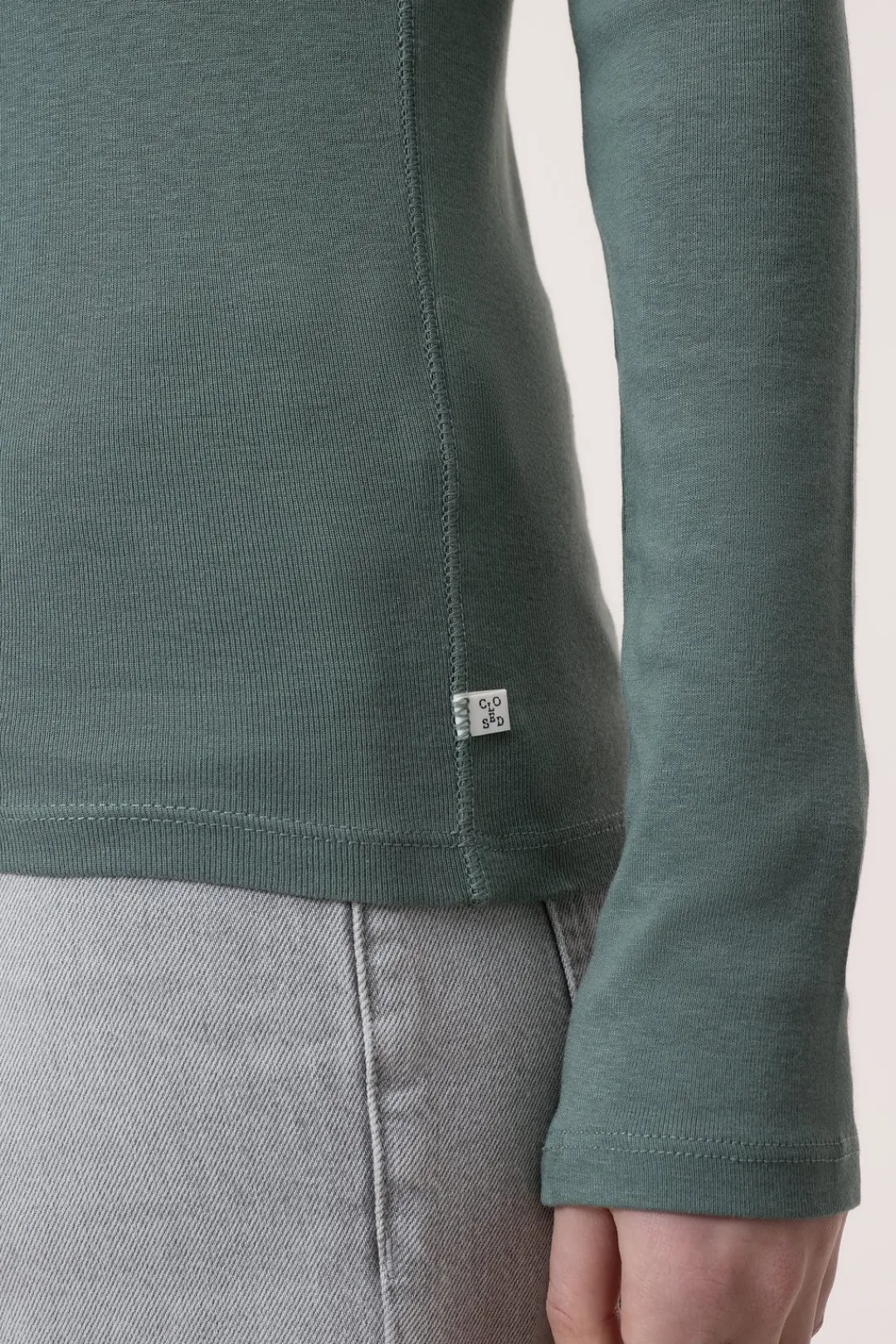 Closed Long-sleeved shirt in cotton blend Faded green Clearance
