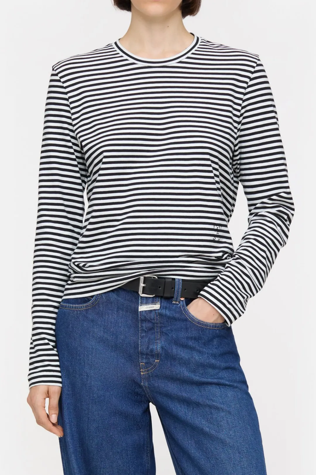 Closed Long-sleeved shirt made from organic cotton Black New