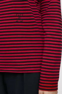 Closed Long-sleeved shirt made from organic cotton Chili pepper red Best