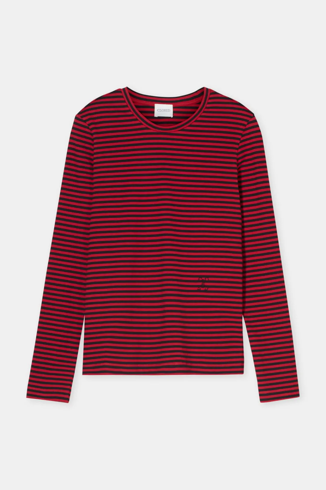 Closed Long-sleeved shirt made from organic cotton Chili pepper red Best