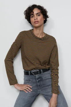 Closed Long-sleeved shirt made from organic cotton Tullamore brown Online