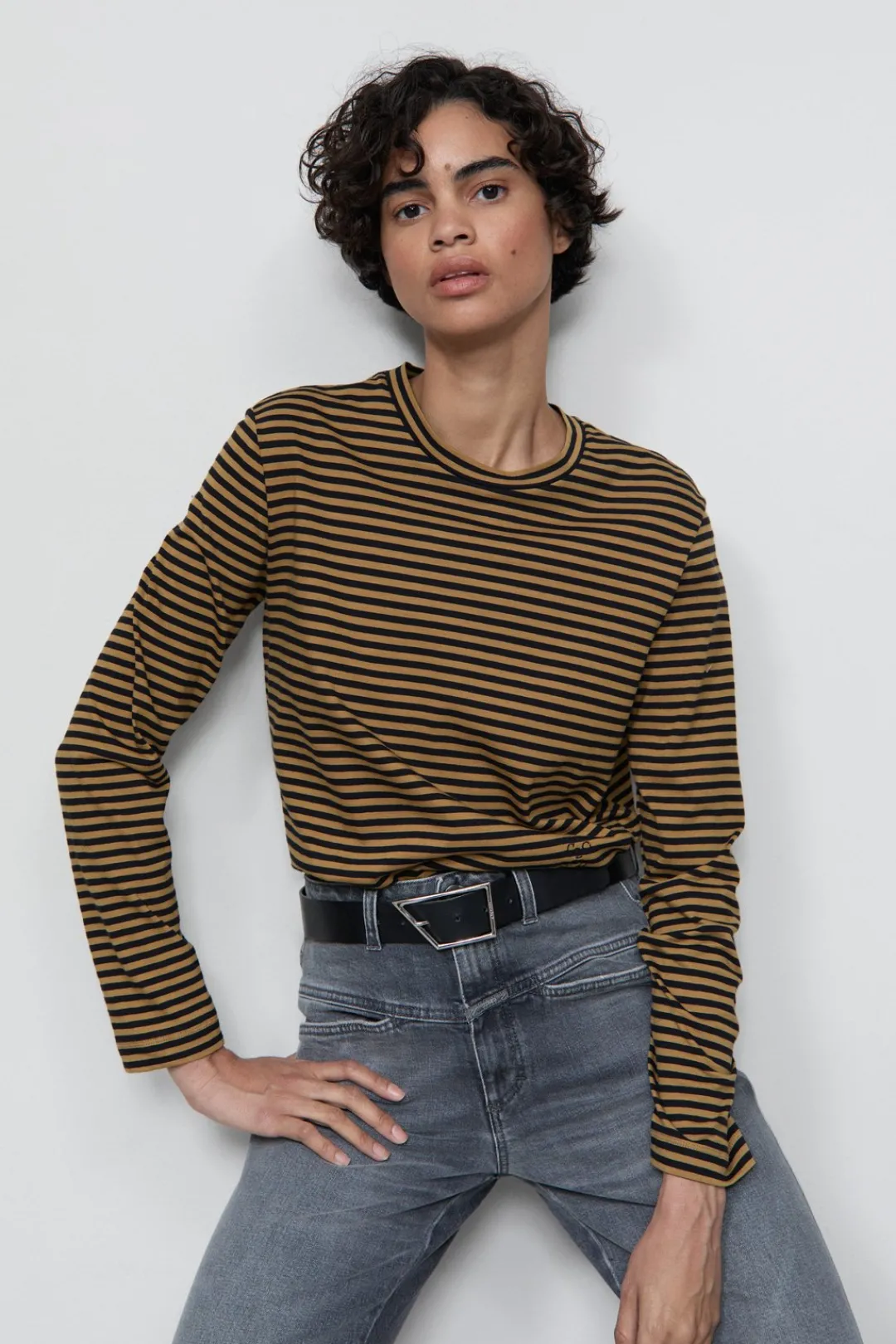 Closed Long-sleeved shirt made from organic cotton Tullamore brown Online