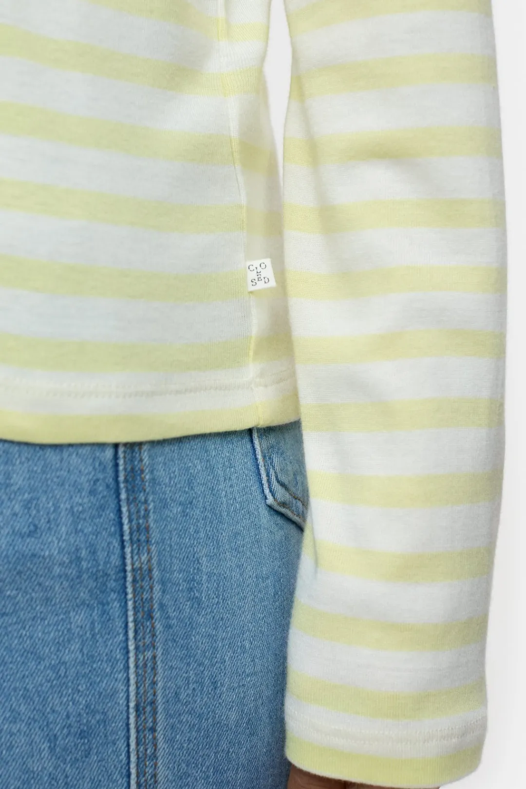 Closed Long-sleeved shirt made from an organic cotton blend Lemon yellow Discount