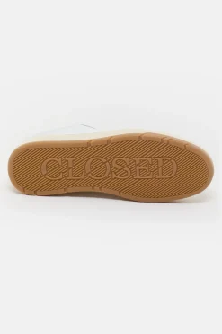 Closed Low leather trainers White Outlet