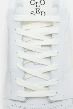 Closed Low leather trainers White Outlet