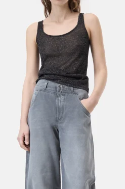 Closed Lurex knitted top Black Online