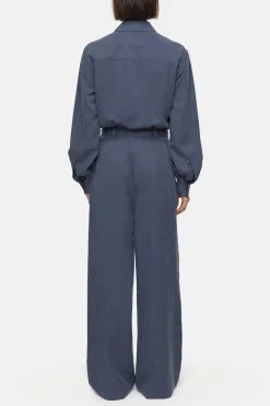 Closed Lyocell-linen jumpsuit Smokey blue Sale