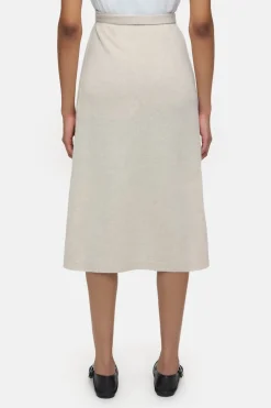 Closed Merino wool wrap skirt Pearl beige Outlet