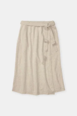 Closed Merino wool wrap skirt Pearl beige Outlet